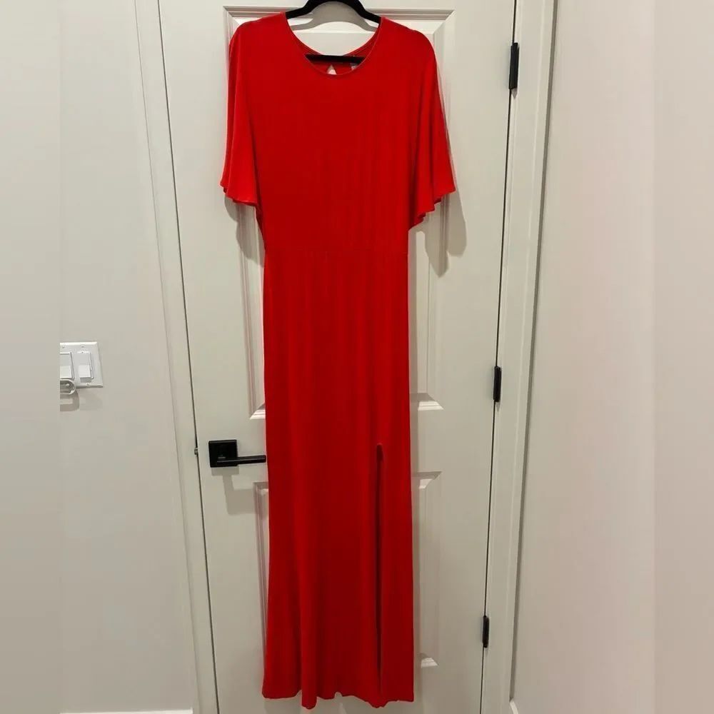 ASOS Short Sleeve Maxi Dress Red Women’s Size 12